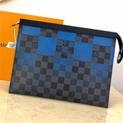 [루이비통]Louis Vuitton 2021 Men's Leather Pouch,27cm,M60412,LOUB2367 - 루이비통 2021 남성용 레더 파우치,27cm,블루