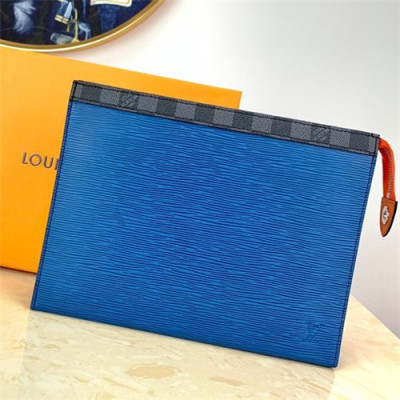 [루이비통]Louis Vuitton 2021 Men's Leather Pouch,27cm,M62912，LOUB2369 - 루이비통 2021 남성용 레더 파우치,27cm,블랙