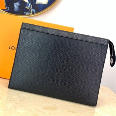 [루이비통]Louis Vuitton 2021 Men's Leather Pouch,27cm,M62912,LOUB2370 - 루이비통 2021 남성용 레더 파우치,27cm,블랙