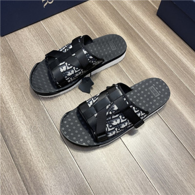 Dior 2021 Men's Canvas Slipper,DIOS0387 - 디올 2021 남성용 캔버스 슬리퍼,Size(240-270),블랙