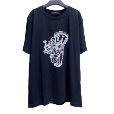 Louis vuitton  Mm/Wm Logo Short Sleeved Tshirts Black - 루이비통 2021 남/녀 로고 반팔티 Lou02913x Size(s - xl) 블랙