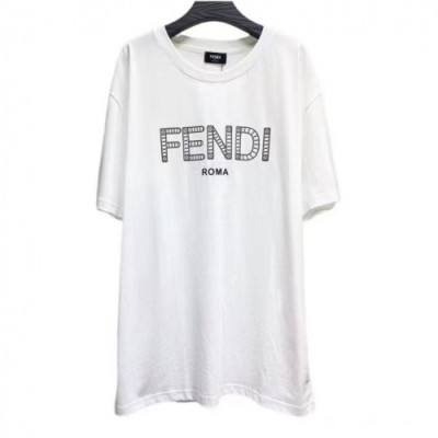 Fendi  Mens Logo Casual Short Sleeved Tshirts White - 펜디 2021 남성 로고 캐쥬얼 코튼 반팔티 Fen0978x Size(m - 2xl) 화이트