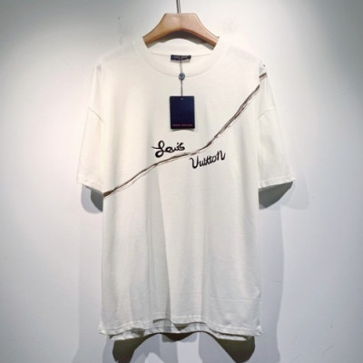 Louis vuitton  Mm/Wm Logo Short Sleeved Tshirts White - 루이비통 2021 남/녀 로고 반팔티 Lou02916x Size(s - 2xl) 화이트