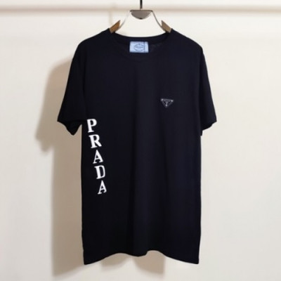 Prada  Mens Basic Logo Short Sleeved Tshirts Black - 프라다 2021 남성 베이직 로고 폴로 반팔티 Pra02286x Size(s - 2xl) 블랙