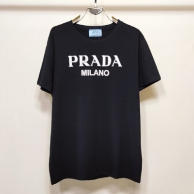 Prada  Mens Basic Logo Short Sleeved Tshirts Black - 프라다 2021 남성 베이직 로고 폴로 반팔티 Pra02290x Size(s - 2xl) 블랙