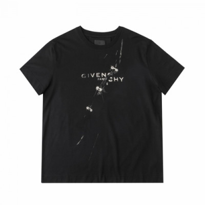 Givenchy  Mens Logo Short Sleeved Tshirts Black - 지방시 2021 남성 로고 코튼 반팔티 Giv0535x Size(s - l) 블랙