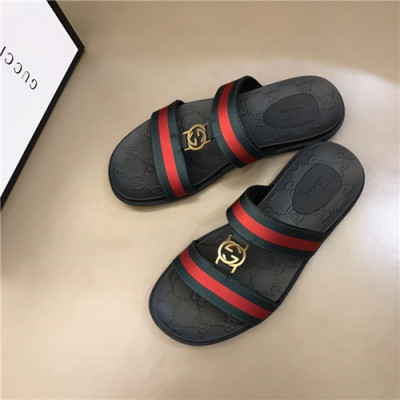 Gucci 2021 Men's  Canvas Slipper,GUCS1553 - 구찌 2021 남성용 캔버스 슬리퍼,Size(240-270),블랙