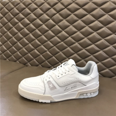 Louis Vuitton 2021 Men's Leather Sneakers,LOUS2083 - 루이비통 2021 남성용 레더 스니커즈,Size(240-270),화이트