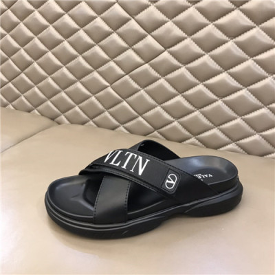 Valentino 2021 Men's Leather Slipper,VTS0370 - 발렌티노 2021 남성용 레더 슬리퍼,Size(240-2707),블랙