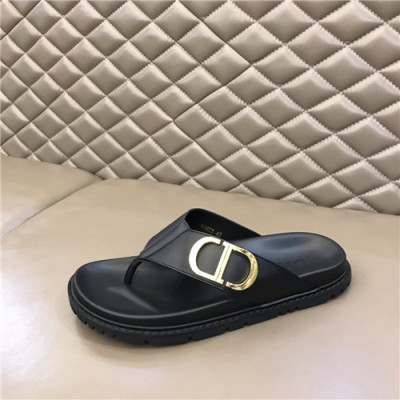 Dior 2021 Men's Leather Slipper,DIOS0417 - 디올 2021 남성용 레더 슬리퍼,Size(240-270),블랙