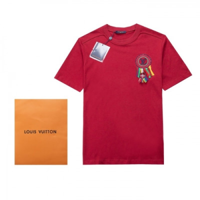 Louis vuitton  Mm/Wm Logo Short Sleeved Tshirts Red - 루이비통 2021 남/녀 로고 반팔티 Lou02973x Size(s - xl) 레드