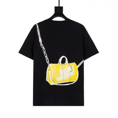 Louis vuitton  Mm/Wm Logo Short Sleeved Tshirts Black - 루이비통 2021 남/녀 로고 반팔티 Lou02978x Size(xs - l) 블랙