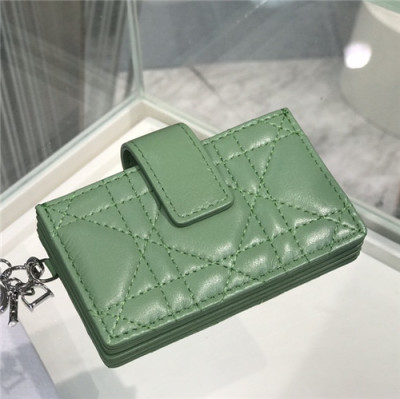 Dior 2021 Women's Leather Card Purse,10.5cm,DIOW0032 - 디올 2021 여성용 레더 카드퍼스,10.5cm,그린