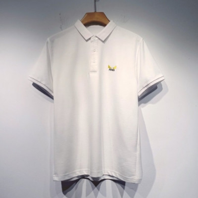 Fendi  Mens Logo Casual Short Sleeved Tshirts White - 펜디 2021 남성 로고 캐쥬얼 코튼 반팔티 Fen0981x Size(s - 2xl) 화이트