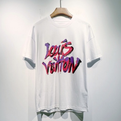 Louis vuitton  Mm/Wm Logo Short Sleeved Tshirts White - 루이비통 2021 남/녀 로고 반팔티 Lou02992x Size(s - 2xl) 화이트