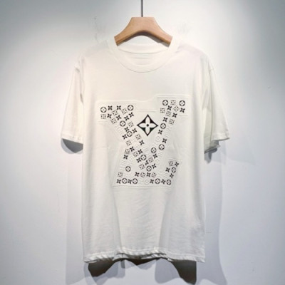 Louis vuitton  Mm/Wm Logo Short Sleeved Tshirts White - 루이비통 2021 남/녀 로고 반팔티 Lou03008x Size(m - 2xl) 화이트