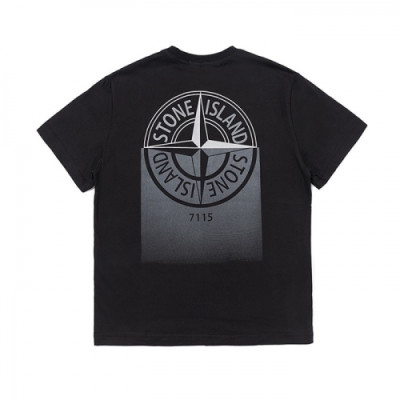 Stone Island  Mens Crew-neck Cotton Short Sleeved Tshirts Black - 스톤아일랜드 2021 남성 크루넥 코튼 반팔티 Sto0346x Size(m - 2xl) 블랙