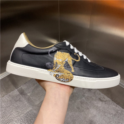 Hermes 2021 Men's Leather Sneakers,HERS0481 - 에르메스 2021 남성용 레더 스니커즈,Size(240-270),블랙