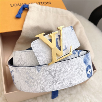 Louis Vuitton 2021 Men's Leather Belt,4.0cm,LOUBT0202 - 루이비통 2021 남성용 레더 벨트,4.0cm,화이트