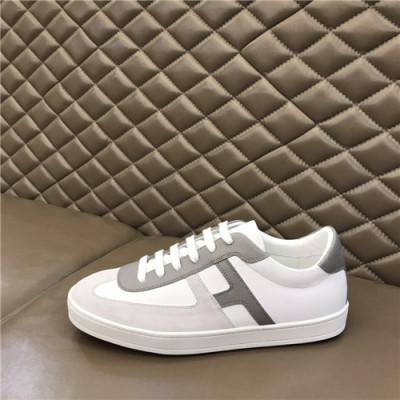 Hermes 2021 Men's Leather Sneakers,HERS0491 - 에르메스 2021 남성용 레더 스니커즈,Size(240-270),화이트