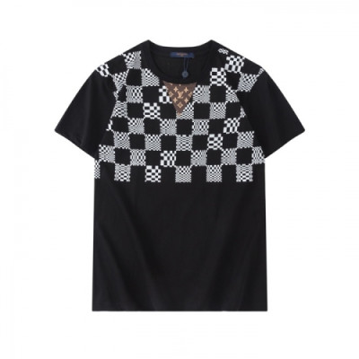 Louis vuitton  Mm/Wm Logo Short Sleeved Tshirts Black - 루이비통 2021 남/녀 로고 반팔티 Lou03331x Size(s - 2xl) 블랙