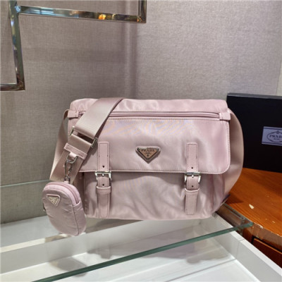 [프라다]Prada 2021 Women's Nylon Cross Bag,30cm,1BD671,PRAB0437 - 프라다 2021 여성용 나일론 크로스백,30cm,핑크