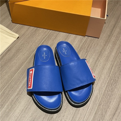 Louis Vuitton 2021 Women's Leather Slipper,LOUS2133 - 루이비통 2021 여성용 레더 슬리퍼,Size(225-250),블루