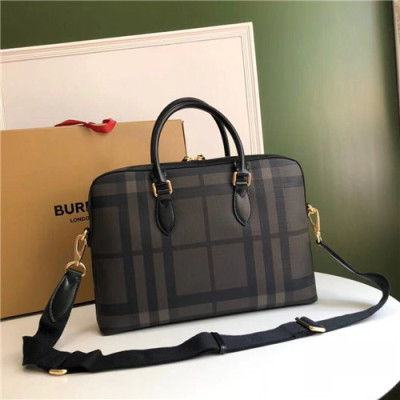 [버버리]Burberry 2021 Men's Leather Business,37cm,BURB0557 - 버버리 2021 남성용 레더 서류가방,37cm,카키