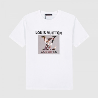 Louis vuitton  Mm/Wm Logo Short Sleeved Tshirts White - 루이비통 2021 남/녀 로고 반팔티 Lou03342x Size(xs - l) 화이트