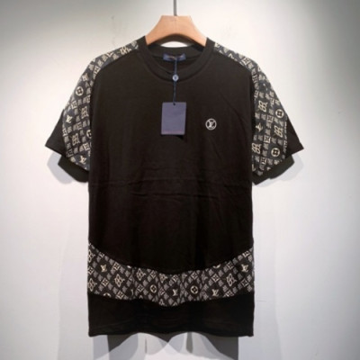 Louis vuitton  Mm/Wm Logo Short Sleeved Tshirts Black - 루이비통 2021 남/녀 로고 반팔티 Lou03343x Size(s - 2xl) 블랙