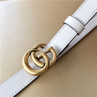 Gucci 2021 Women's Leather Belt,2.0cm,GUBT0194 - 구찌 2021 여성용 레더 벨트,2.0cm,화이트