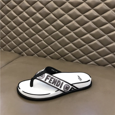 Fendi 2021 Men's Leather Slipper,FENS0385 - 펜디 2021 남성용 레더 슬리퍼,Size(240-270),화이트