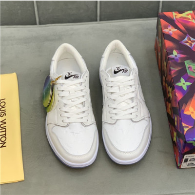 Louis Vuitton 2021 Men's Leather Sneakers,LOUS2153 - 루이비통 2021 남성용 레더 스니커즈,Size(240-270),화이트