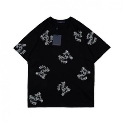 Louis vuitton  Mm/Wm Logo Short Sleeved Tshirts Black - 루이비통 2021 남/녀 로고 반팔티 Lou03365x Size(xs - l) 블랙