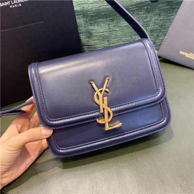 [유니크한]Saint Laurent 2021 Solferino Box Shoulder Bag,19cm,634306,SLB0640 - 입생로랑 2021 솔페리노 숄더백,19cm,네이비