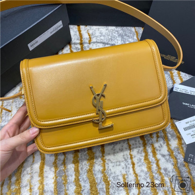 [유니크한]Saint Laurent 2021 Solferino Box Shoulder Bag,23cm,634305,SLB0641 - 입생로랑 2021 솔페리노 숄더백,23cm,옐로우