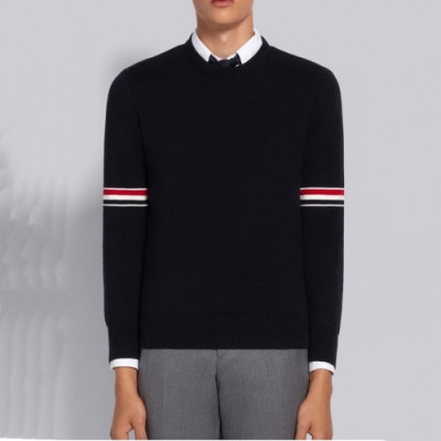 Thom Browne  Mm/Wm Strap Crew-neck Wool Sweaters Navy - 톰브라운 2021 남/녀 스트랩 크루넥 울 스웨터 Thom01102x Size(1- 4) 네이비