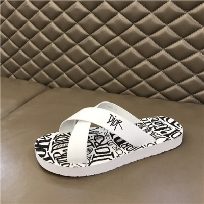 Dior 2021 Men's Canvas Slippers,DIOS0429 - 디올 2021 남성용 캔버스 슬리퍼,Size(240-270),화이트