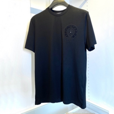 Chrome hearts  Mens Logo Casual Short Sleeved Tshirts Black - 크롬하츠 2021 남성 로고 캐쥬얼 반팔티 Chr0397x Size(m - 3xl) 블랙