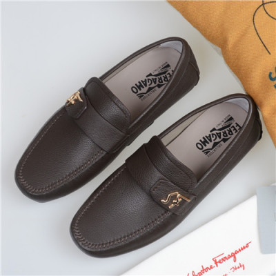 Salvatore Ferragamo 2021 Men's Leather Loafer,FGMS0572 - 페라가모 2021 남성용 레더 로퍼,Size(240-270),브라운