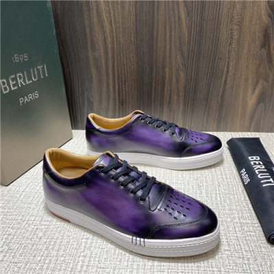 Berluti 2021 Men's Leather Sneakers,BERTS0279 - 벨루티 2021 남성용 레더 스니커즈,Size(240-270),퍼플