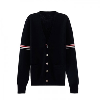 Thom Browne  Mm/Wm Strap V-neck Cardigan Navy - 톰브라운 2021 남/녀 스트랩 브이넥 가디건 Thom01358x Size(1 - 4) 네이비