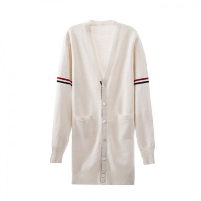 Thom Browne  Mm/Wm Strap V-neck Cardigan White - 톰브라운 2021 남/녀 스트랩 브이넥 가디건 Thom01364x Size(1 - 4) 화이트