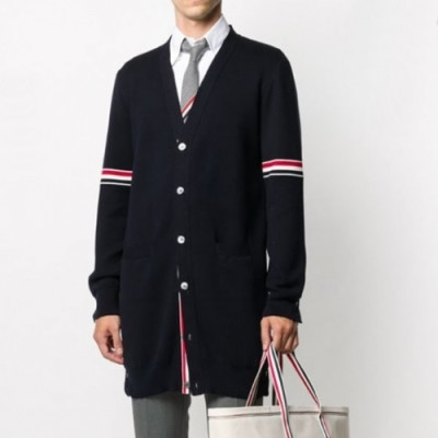 Thom Browne  Mm/Wm Strap V-neck Cardigan Navy - 톰브라운 2021 남/녀 스트랩 브이넥 가디건 Thom01365x Size(1 - 4) 네이비