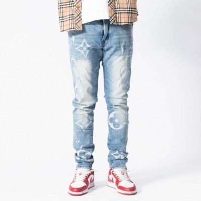 Louis vuitton  Mens Monogram Casual Pants Blue - 루이비통 2021 남성 모노그램 캐쥬얼 팬츠 Lou03424x Size(29 - 38) 블루