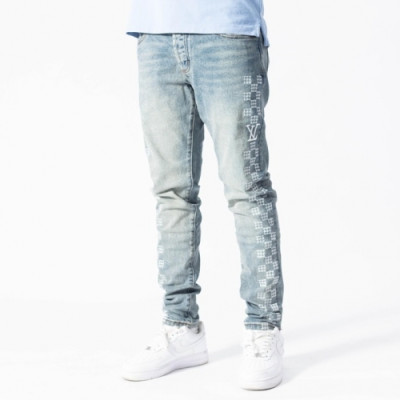 Louis vuitton  Mens Monogram Casual Pants Blue - 루이비통 2021 남성 모노그램 캐쥬얼 팬츠 Lou03425x Size(29 - 38) 블루