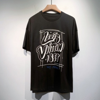 Louis vuitton  Mm/Wm Logo Short Sleeved Tshirts Black - 루이비통 2021 남/녀 로고 반팔티 Lou03438x Size(s - 2xl) 블랙