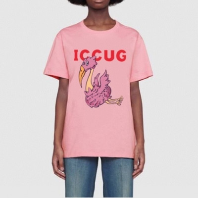 Gucci  Mm/Wm Logo Short Sleeved Tshirts Pink - 구찌 2021 남/녀 로고 반팔티 Guc03909x Size(s - l) 핑크