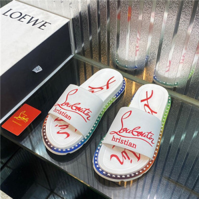 Christian Loubutin 2021 Men's Leather Slipper,CLS0124 - 크리스찬루부탱 2021 남성용 레더 슬리퍼,Size(240-270),화이트