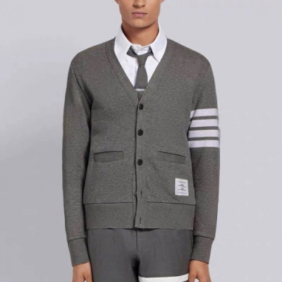 Thom Browne  Mm/Wm Strap V-neck Cardigan Gray - 톰브라운 2021 남/녀 스트랩 브이넥 가디건 Thom01376x Size(0 - 5) 그레이